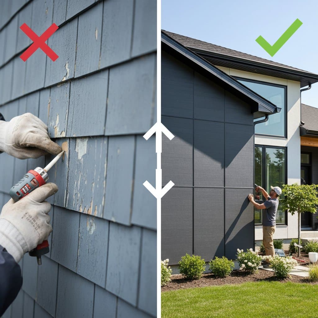Featured image for When Siding Repair Costs More Than Replacement
