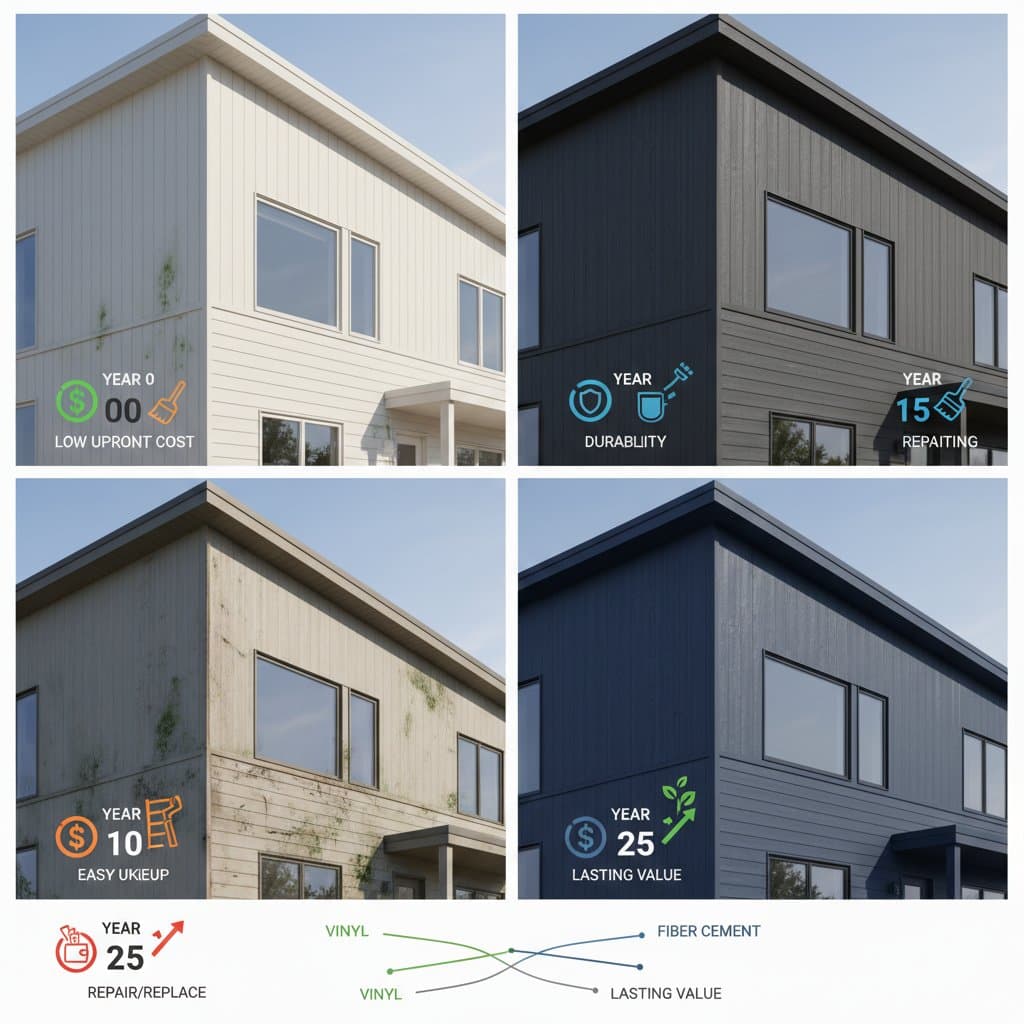 Photo inspiration: Visual Reference: Fiber Cement Vs Vinyl Siding Costs Over 25 Years