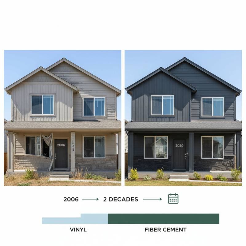 Featured image for Fiber Cement Outlasts Vinyl by Two Decades