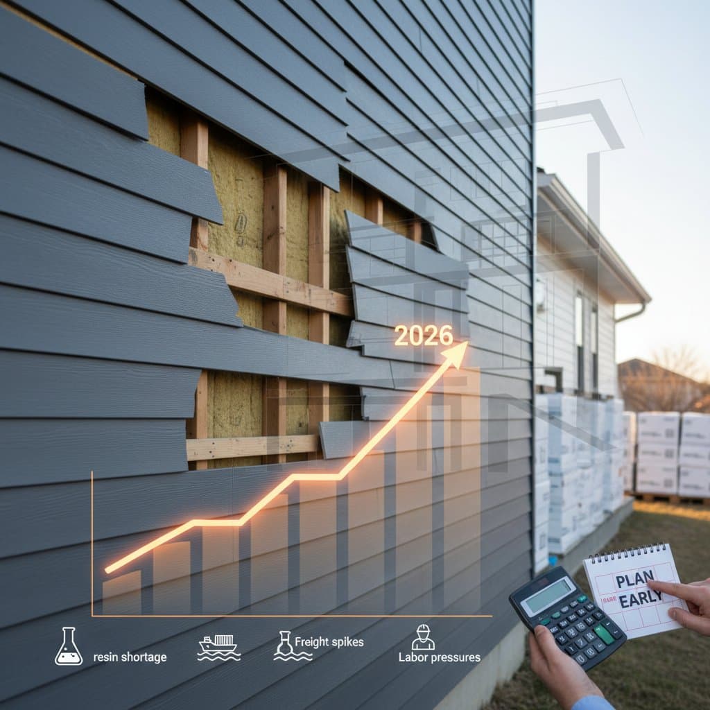 Featured image for Vinyl Siding Shortage to Drive 2026 Price Increases